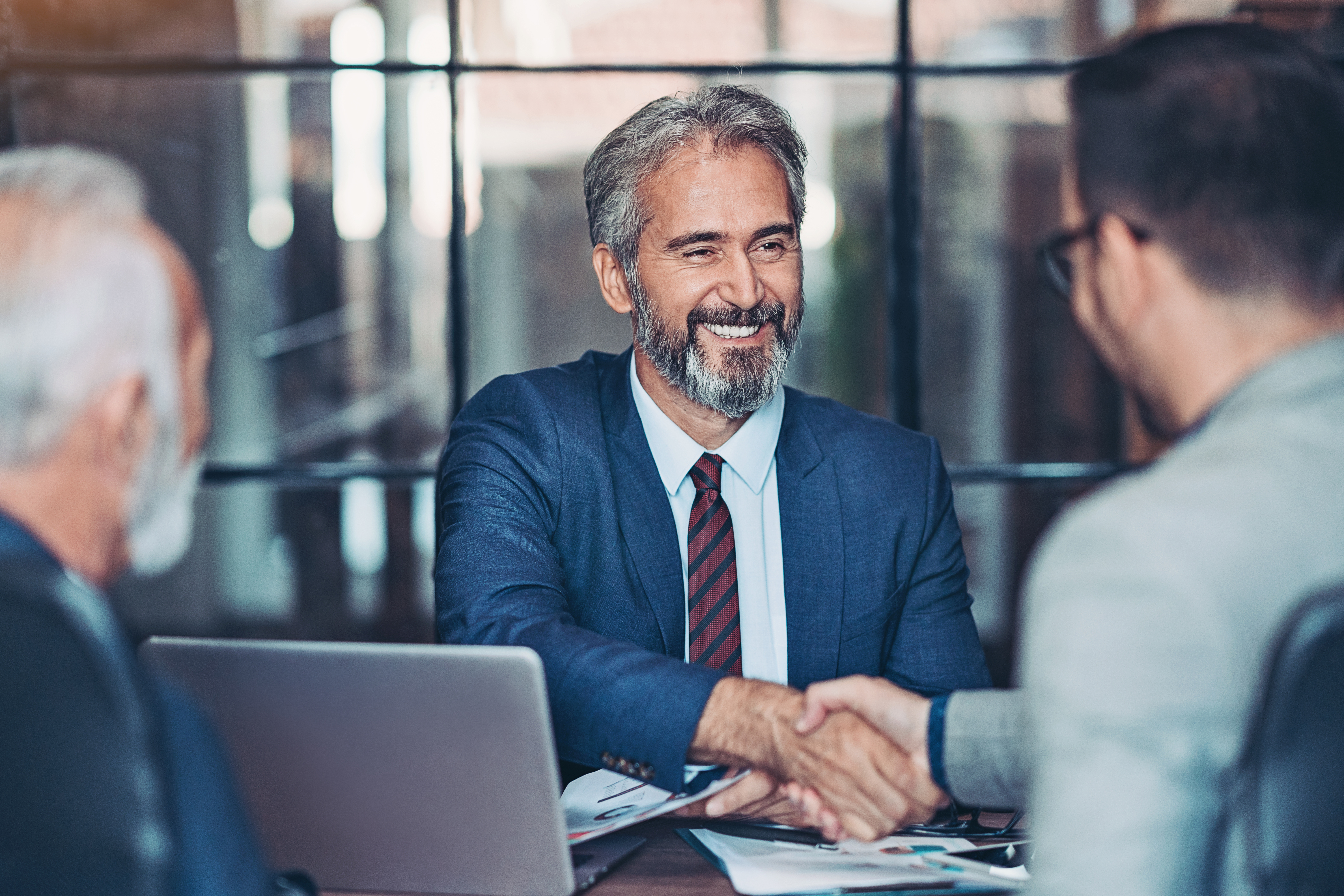 Man shaking hands