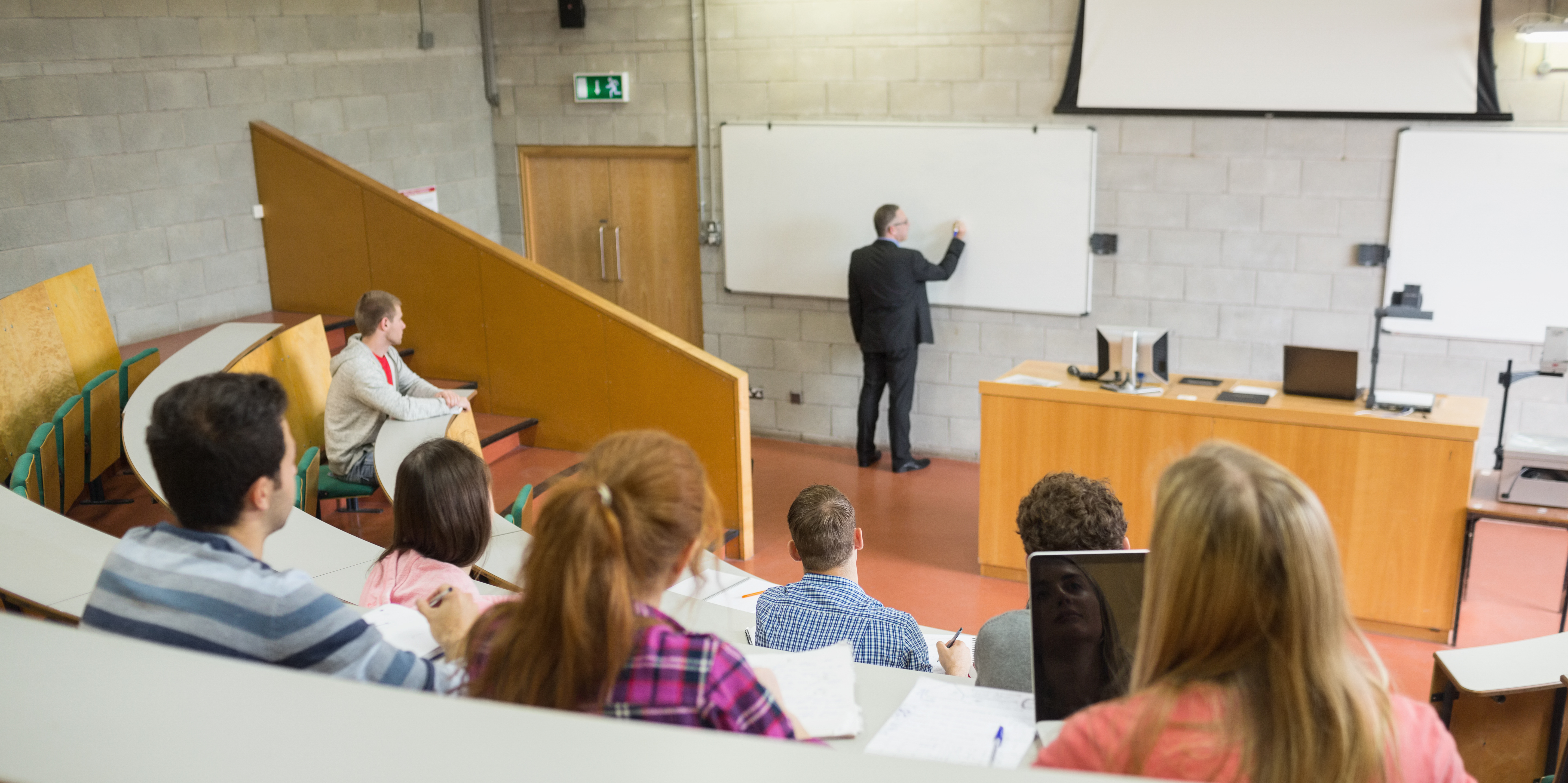 Professor lecturing